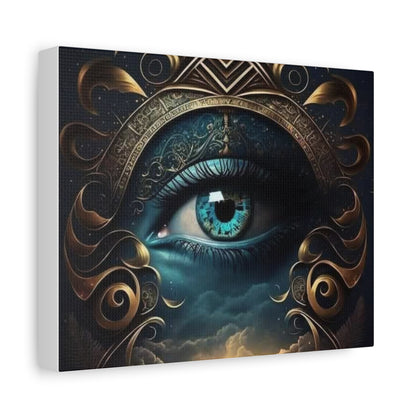 Mystical Eye Canvas Wall Art, Boho Decor, Home Wall Art, Unique Gift, Modern Artwork, Eye Design