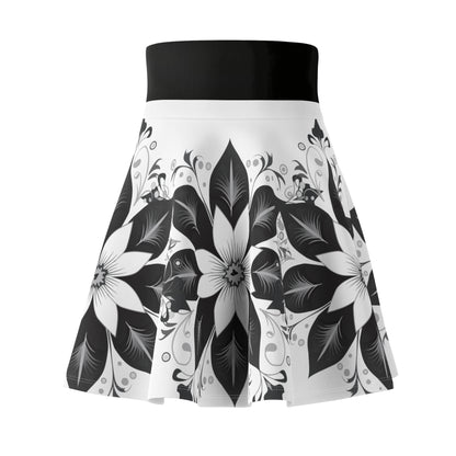 Chic Floral Women's Skater Skirt, Trendy Outfit, Casual Wear, Spring Fashion, Perfect for Parties, Floral Print Skirt