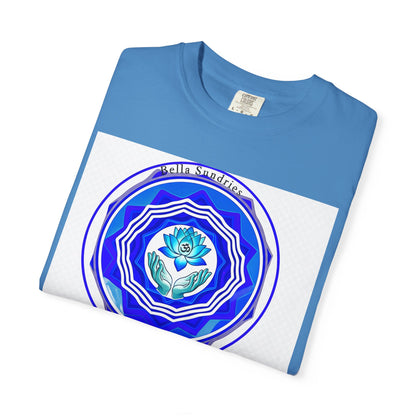 Meditative Lotus T-Shirt | Unisex Garment-Dyed Tee for Yoga Lovers, Mindfulness Wear, Gift for Meditation, Casual Style