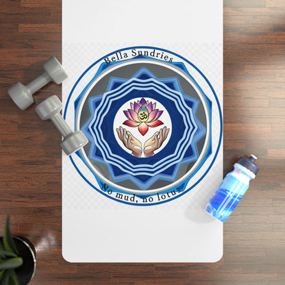 Om & Lotus Design Rubber Yoga Mat | Eco-Friendly, Non-Slip, Yoga Gift for Meditation, Home Practice, Fitness