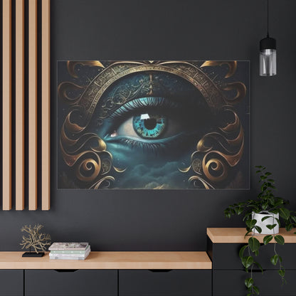 Mystical Eye Canvas Wall Art, Boho Decor, Home Wall Art, Unique Gift, Modern Artwork, Eye Design