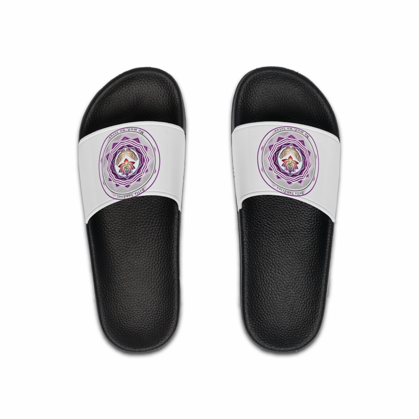 Spiritual Men's Slide Sandals with Logo Design, Relaxation Footwear, Summer Slides, Beach Wear, Casual Slip-Ons, Gift for Him