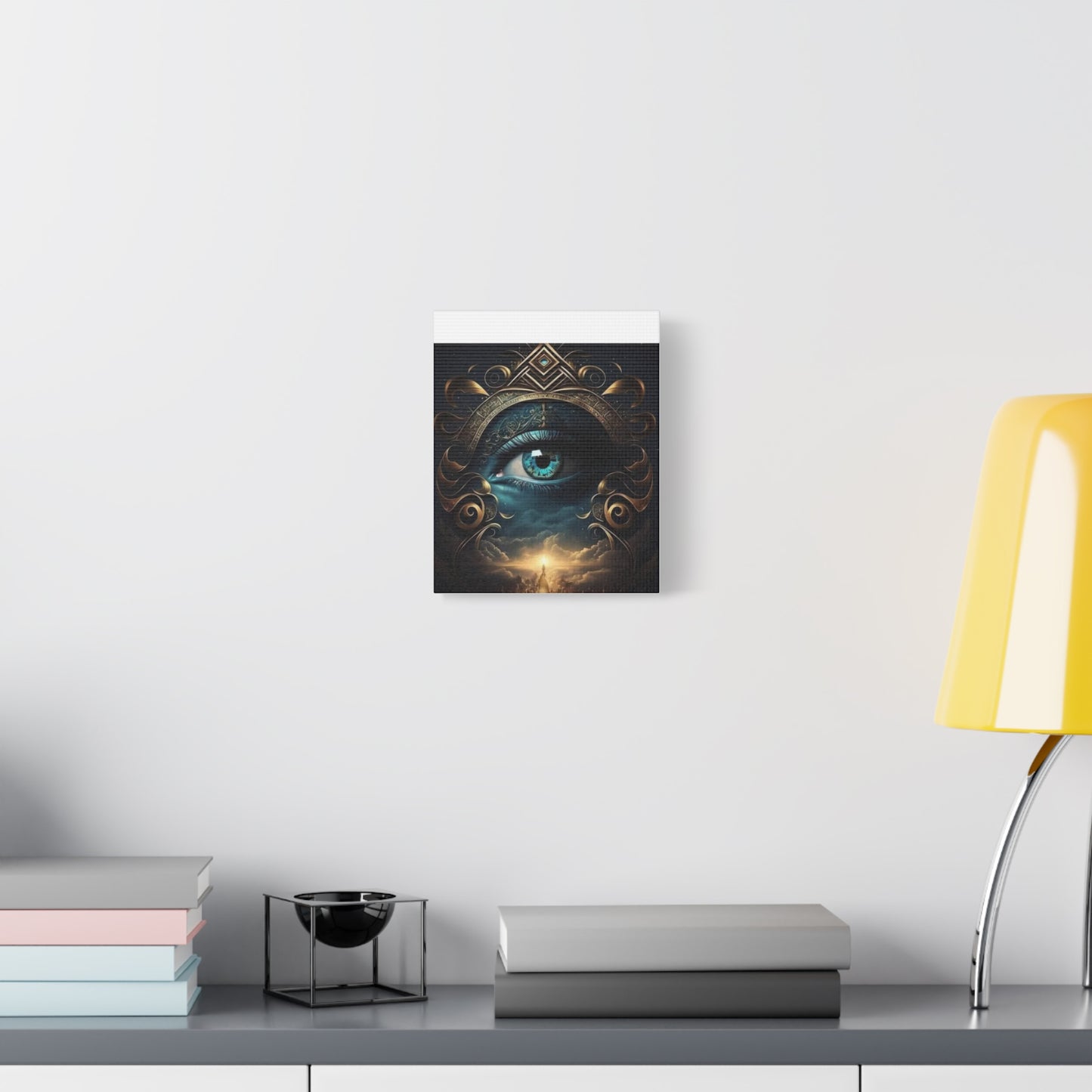 Mystical Eye Canvas Wall Art, Boho Decor, Home Wall Art, Unique Gift, Modern Artwork, Eye Design