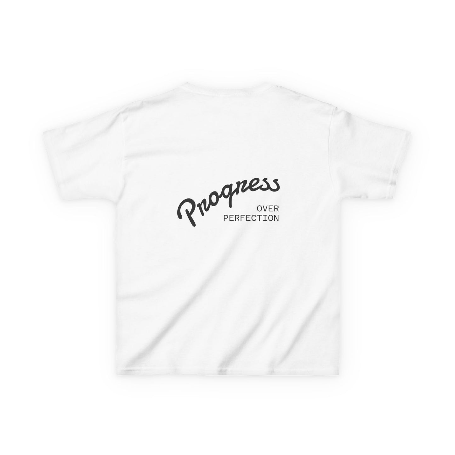 Kids Tee — ‘Progress Over Perfection’ Lotus Graphic