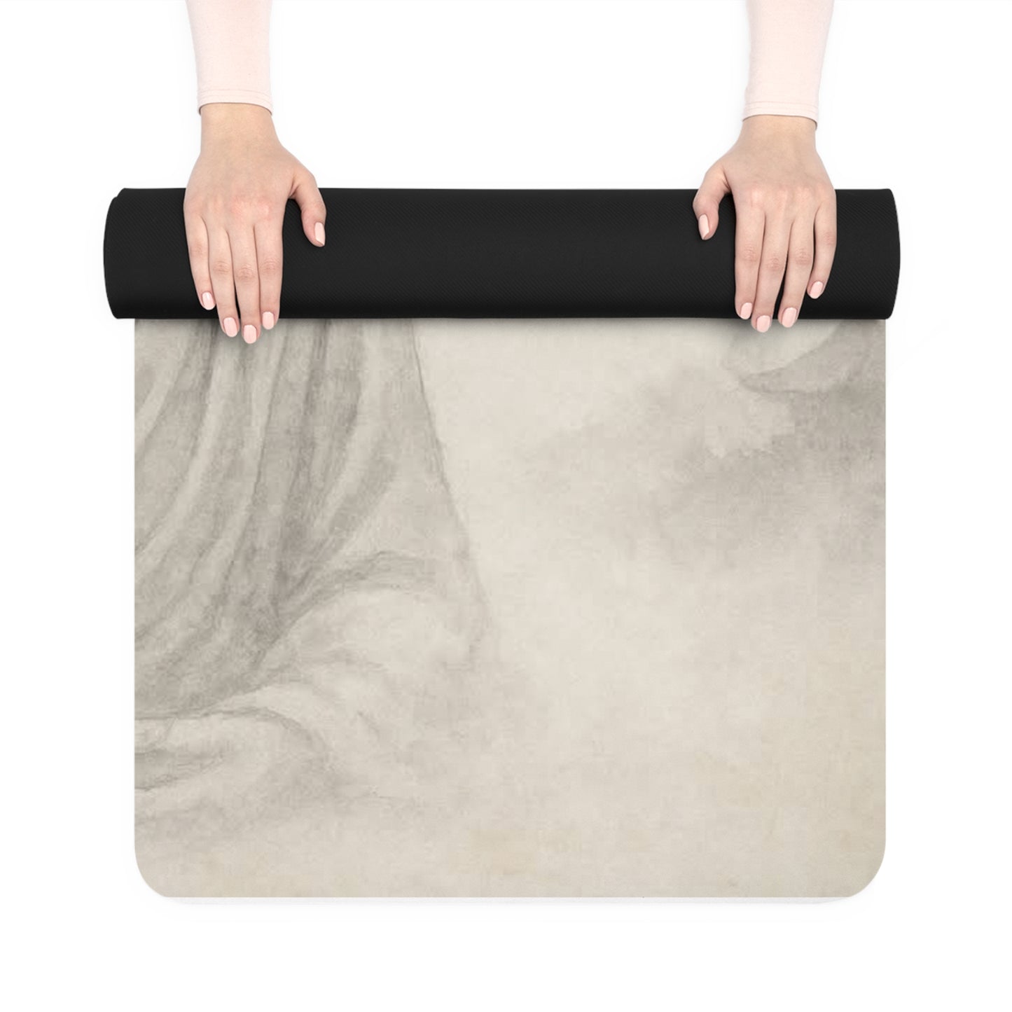 Meditative Rubber Yoga Mat with Inspirational Quote, Yoga Mat, Fitness Mat, Meditation Gift, Home Exercise Mat, Zen Decor