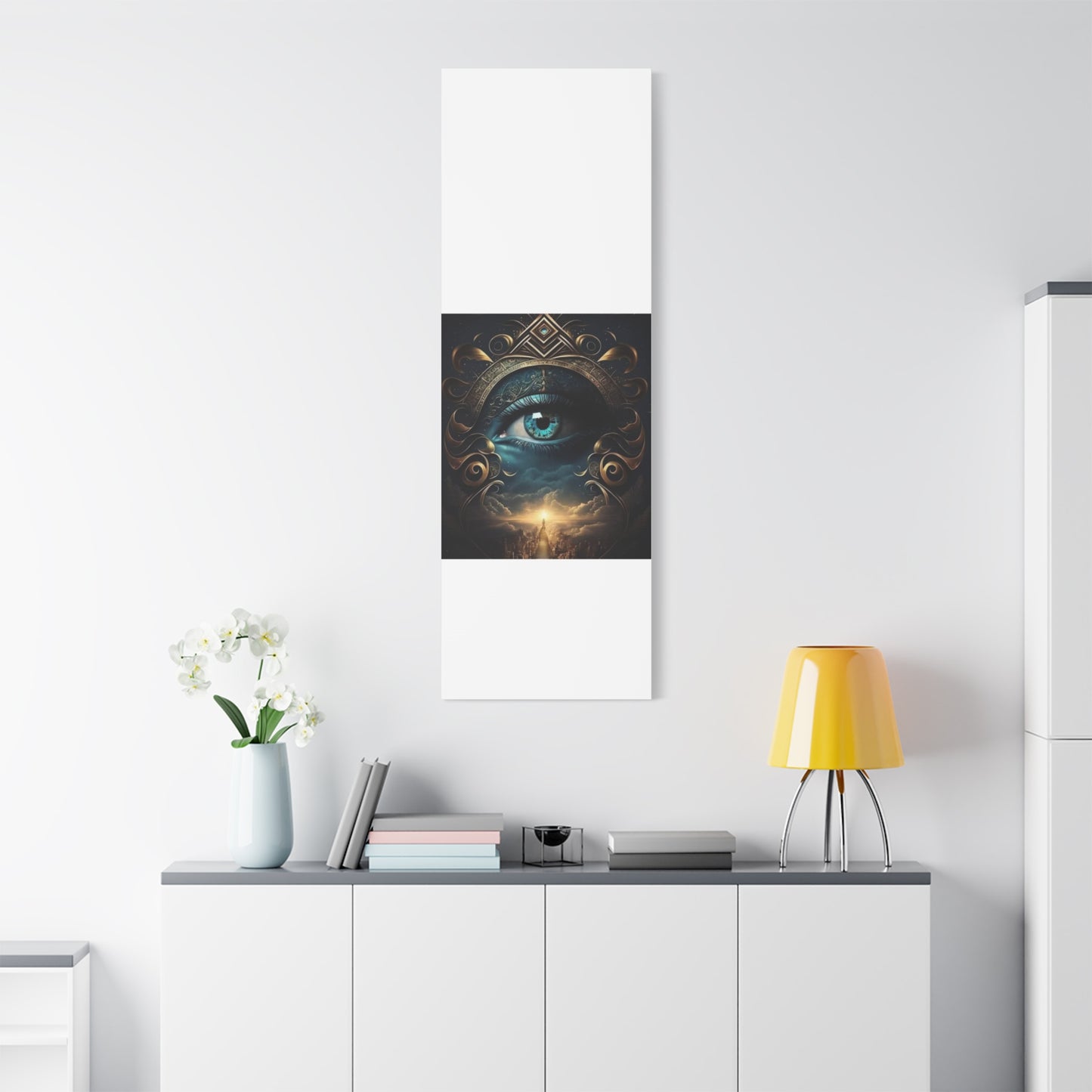 Mystical Eye Canvas Wall Art, Boho Decor, Home Wall Art, Unique Gift, Modern Artwork, Eye Design