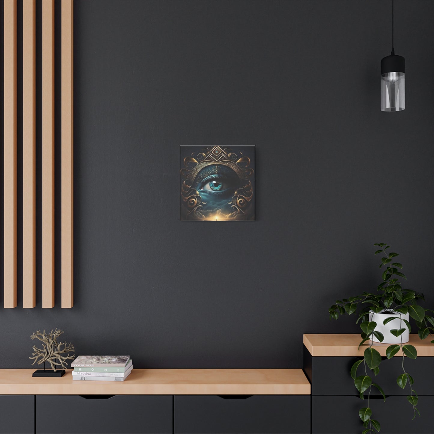 Mystical Eye Canvas Wall Art, Boho Decor, Home Wall Art, Unique Gift, Modern Artwork, Eye Design