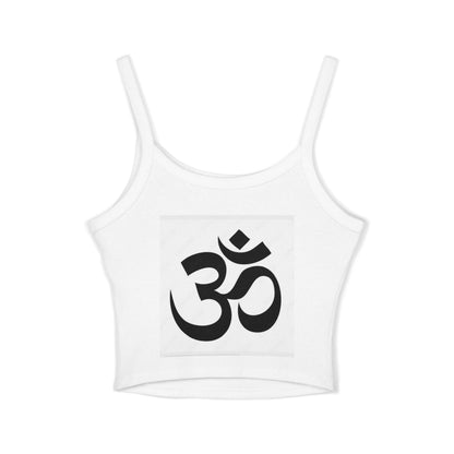 Spiritual Women's Spaghetti Strap Tank Top with Artistic Designs, Yoga Wear, Festival Apparel, Bohemian Clothing, Summer Style
