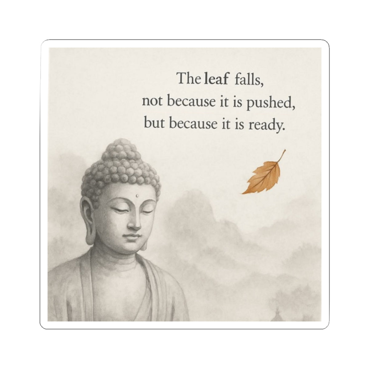 Mindful Buddha Kiss-Cut Stickers | Inspirational Laptop Decor, Meditation Journal Stickers, Spiritual Gifts, Zen Home Decor, [...]