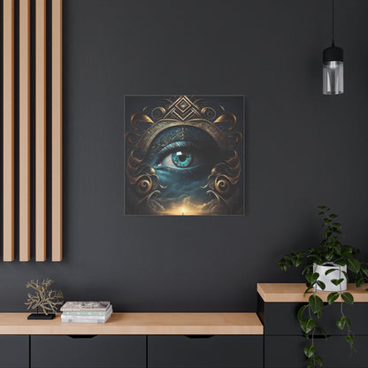 Mystical Eye Canvas Wall Art, Boho Decor, Home Wall Art, Unique Gift, Modern Artwork, Eye Design