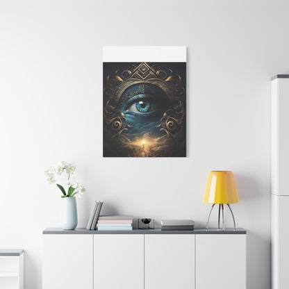 Mystical Eye Canvas Wall Art, Boho Decor, Home Wall Art, Unique Gift, Modern Artwork, Eye Design