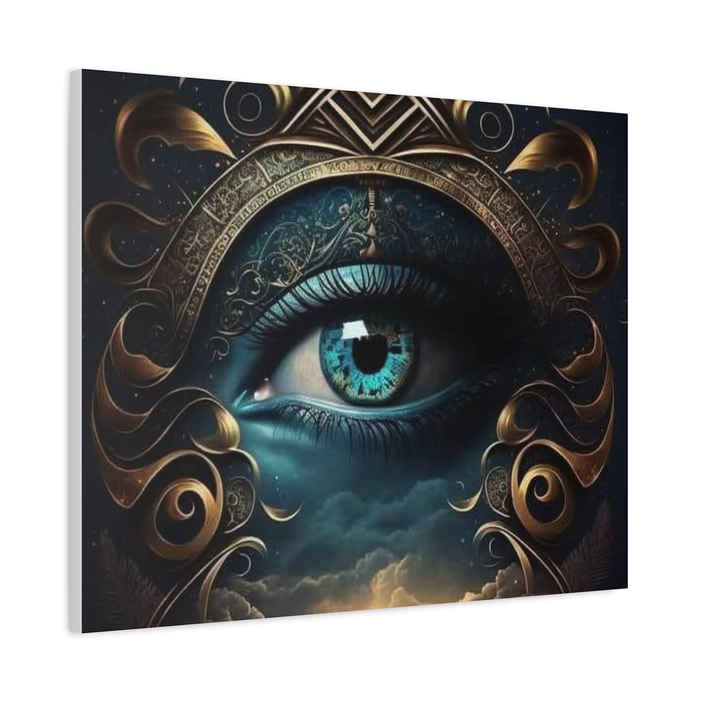 Mystical Eye Canvas Wall Art, Boho Decor, Home Wall Art, Unique Gift, Modern Artwork, Eye Design