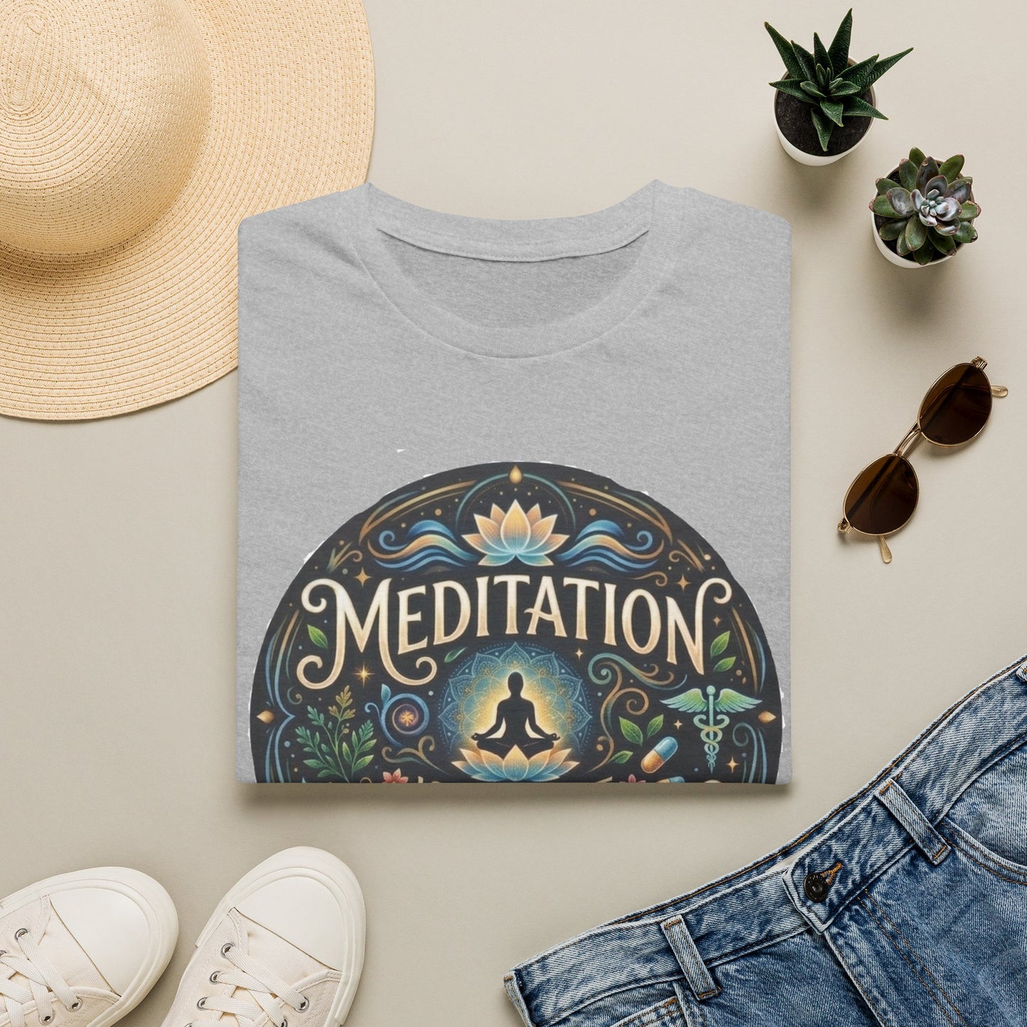 Meditation T-Shirt — "Meditation is the Best Medication" Mindfulness Tee