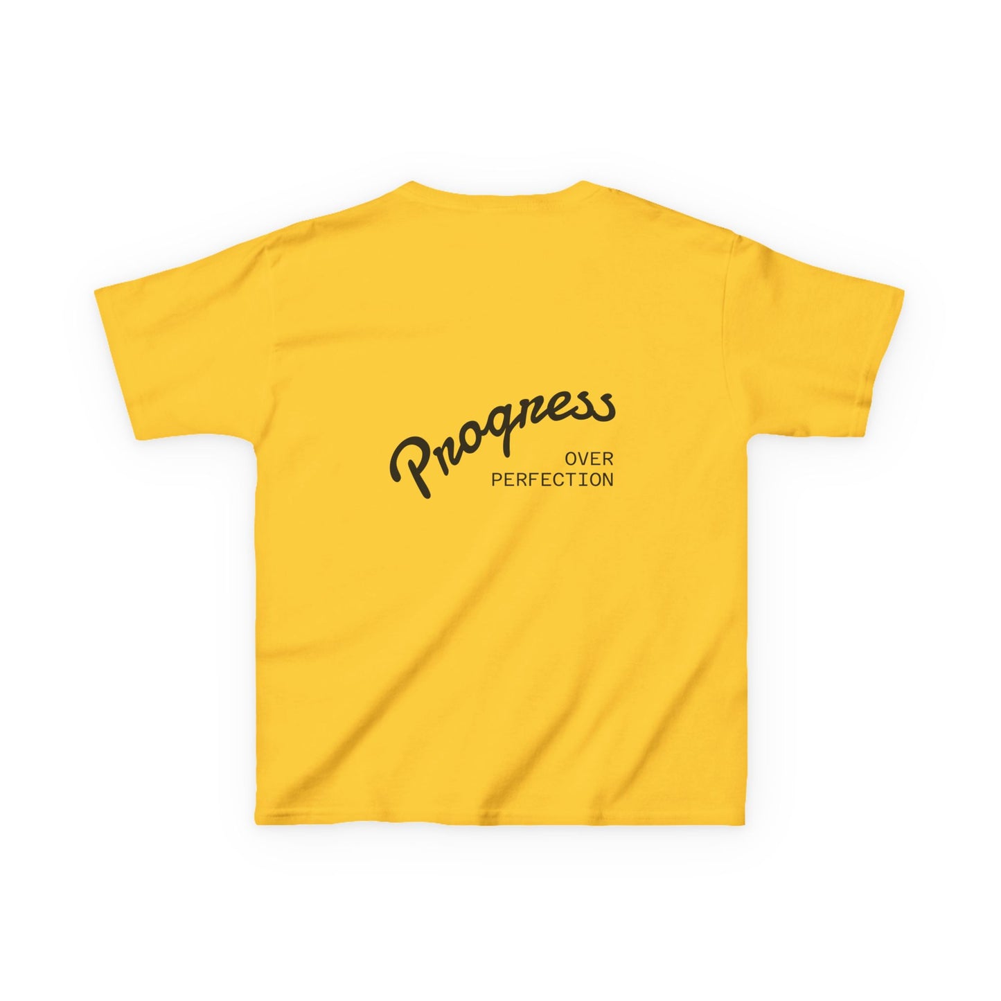 Kids Tee — ‘Progress Over Perfection’ Lotus Graphic