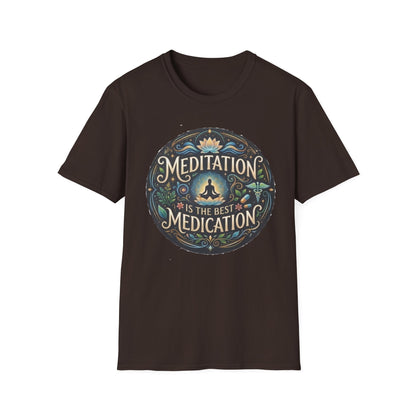 Meditation T-Shirt — "Meditation is the Best Medication" Mindfulness Tee