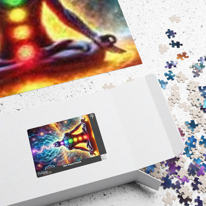 Meditation Puzzle with Chakra Artwork - Spiritual Gifts for Mindfulness, Relaxation, Yoga, Meditation Decor, Unique Gift Idea
