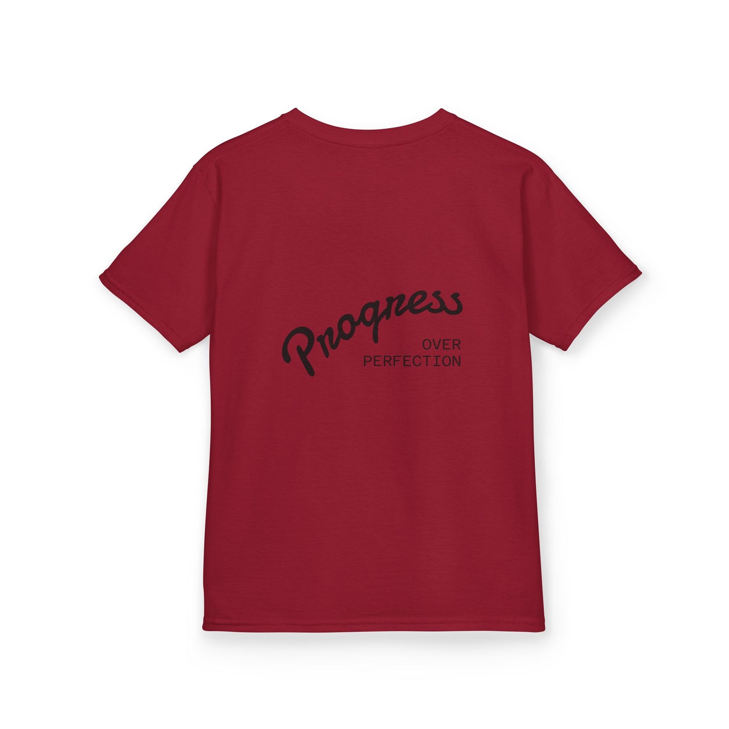 Kids Tee — ‘Progress Over Perfection’ Lotus Graphic