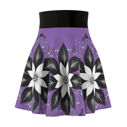 Chic Floral Women's Skater Skirt, Trendy Outfit, Casual Wear, Spring Fashion, Perfect for Parties, Floral Print Skirt