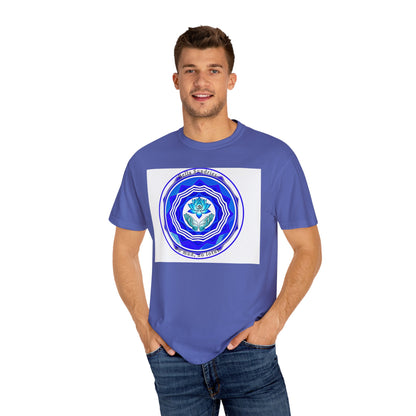 Meditative Lotus T-Shirt | Unisex Garment-Dyed Tee for Yoga Lovers, Mindfulness Wear, Gift for Meditation, Casual Style