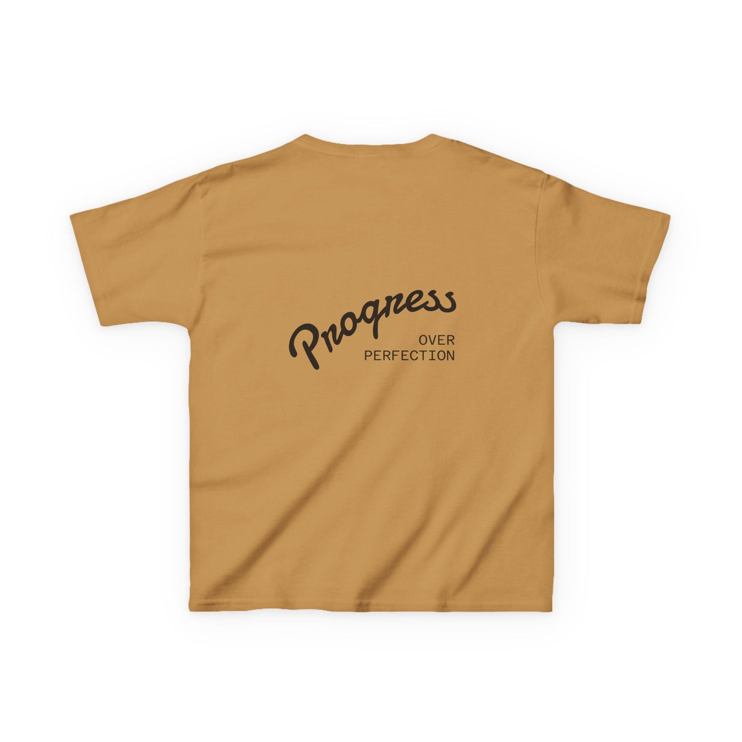 Kids Tee — ‘Progress Over Perfection’ Lotus Graphic