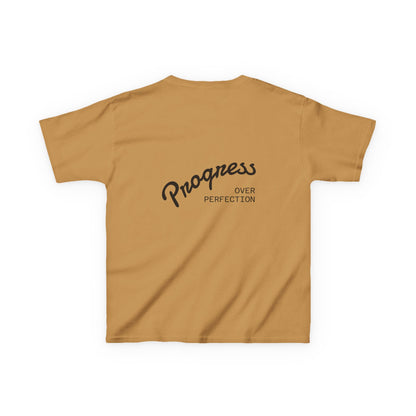 Kids Tee — ‘Progress Over Perfection’ Lotus Graphic