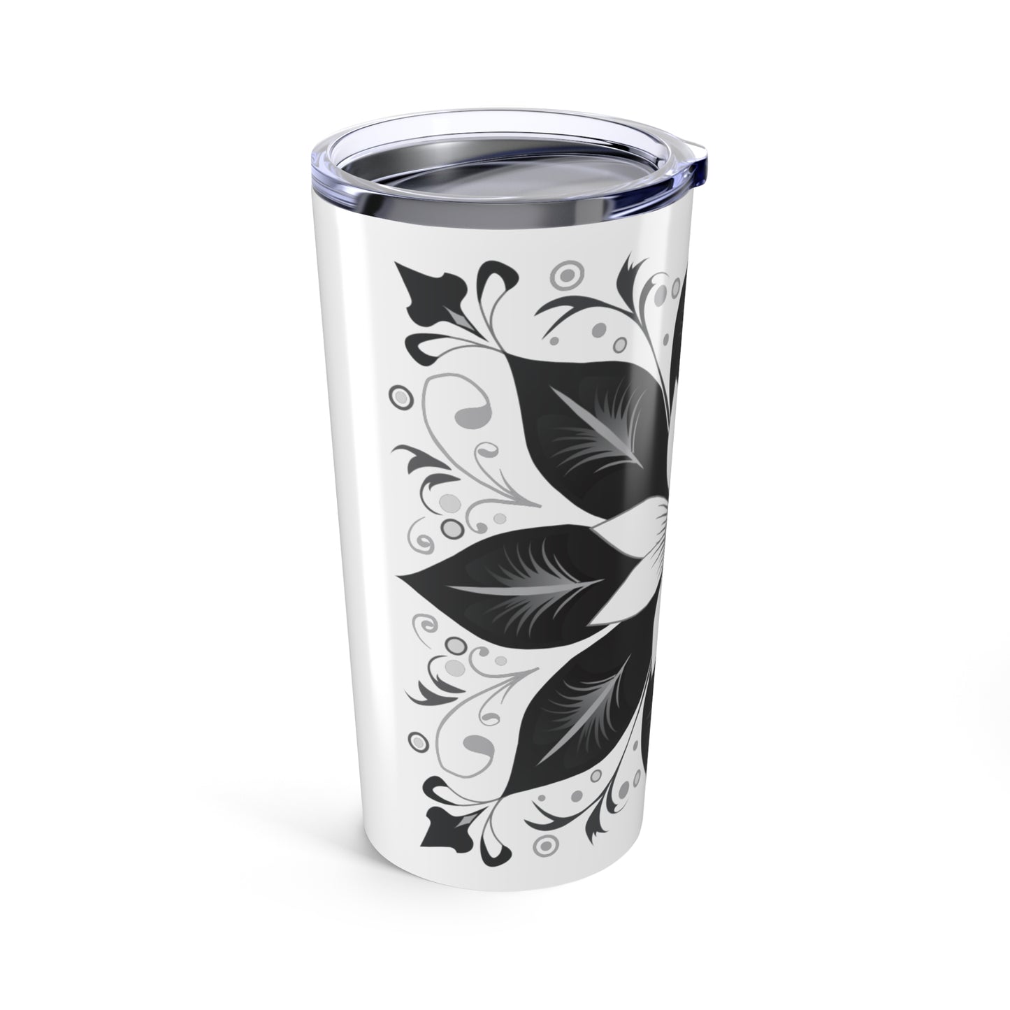 Elegant Floral Tumbler 20oz | Perfect for Coffee Lovers, Travel Mugs, Gift for Her, Floral Design, Reusable Drinkware