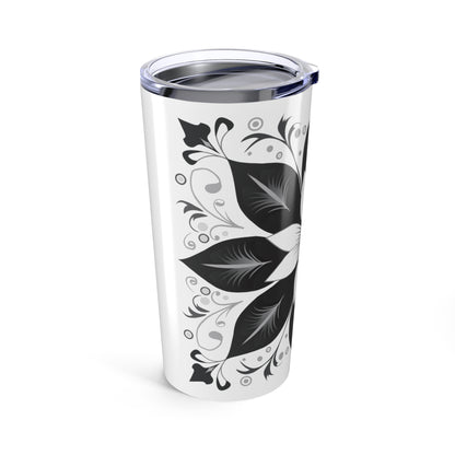 Elegant Floral Tumbler 20oz | Perfect for Coffee Lovers, Travel Mugs, Gift for Her, Floral Design, Reusable Drinkware