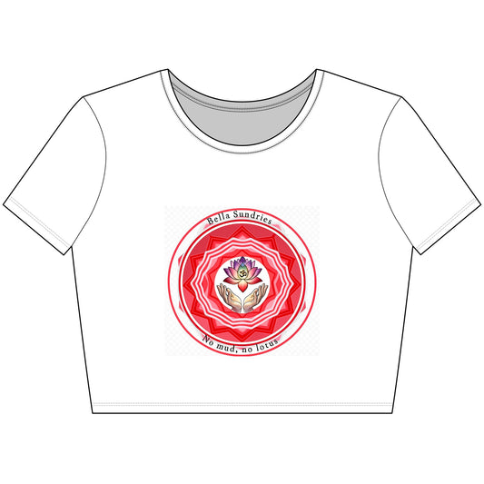 Crop Tee Chakra Art Women's Poly-Cotton