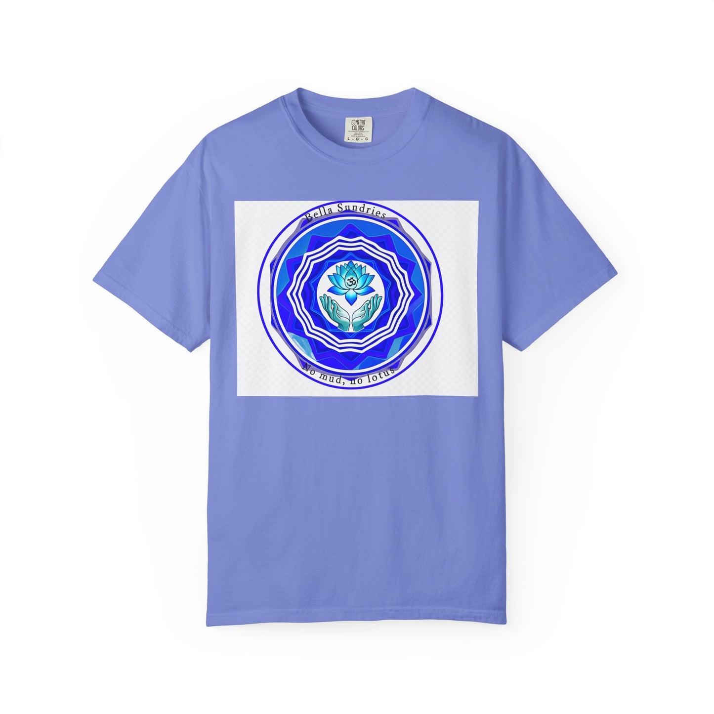 Meditative Lotus T-Shirt | Unisex Garment-Dyed Tee for Yoga Lovers, Mindfulness Wear, Gift for Meditation, Casual Style