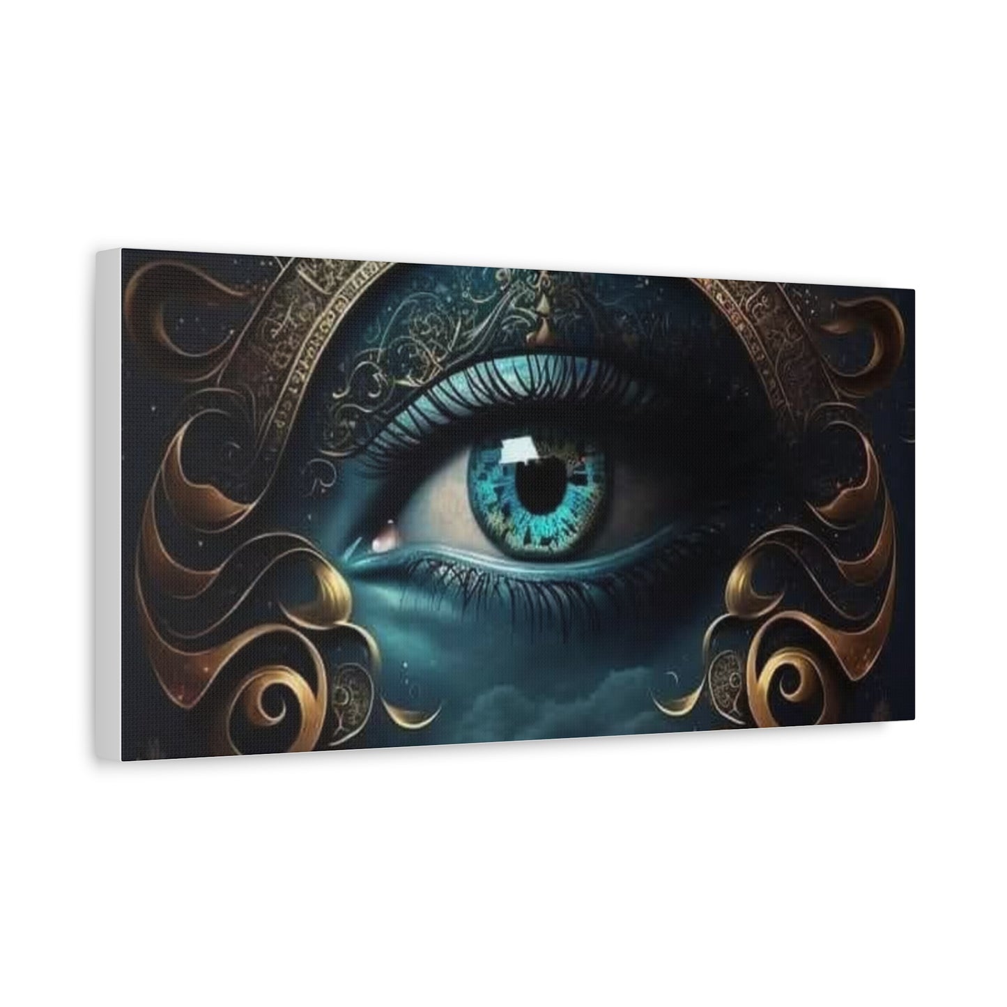Mystical Eye Canvas Wall Art, Boho Decor, Home Wall Art, Unique Gift, Modern Artwork, Eye Design