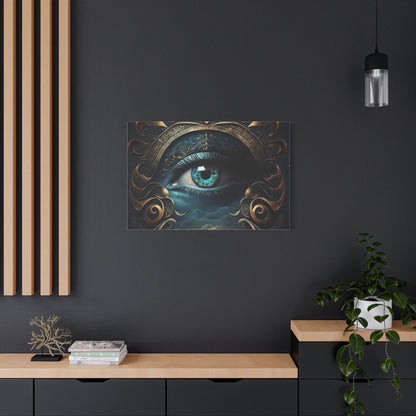 Mystical Eye Canvas Wall Art, Boho Decor, Home Wall Art, Unique Gift, Modern Artwork, Eye Design
