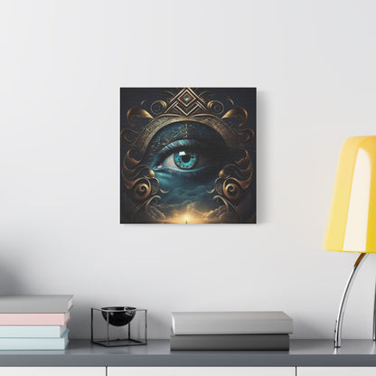 Mystical Eye Canvas Wall Art, Boho Decor, Home Wall Art, Unique Gift, Modern Artwork, Eye Design