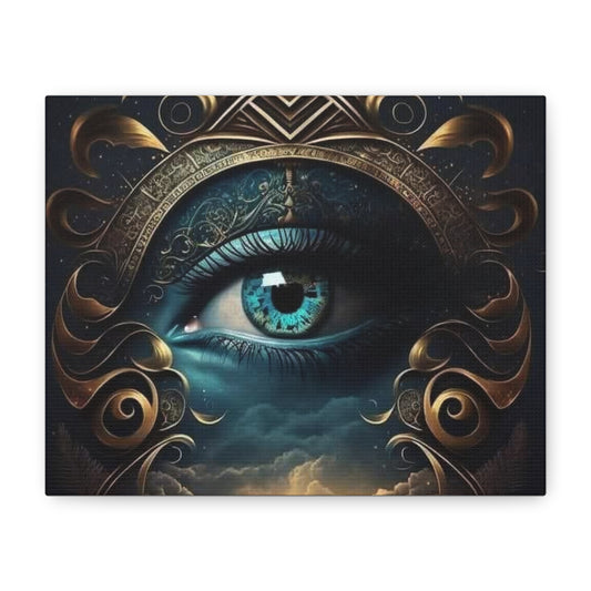 Mystical Eye Canvas Wall Art, Boho Decor, Home Wall Art, Unique Gift, Modern Artwork, Eye Design