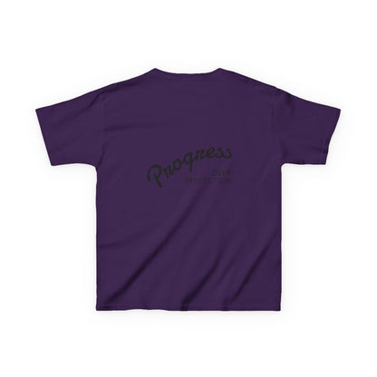 Kids Tee — ‘Progress Over Perfection’ Lotus Graphic