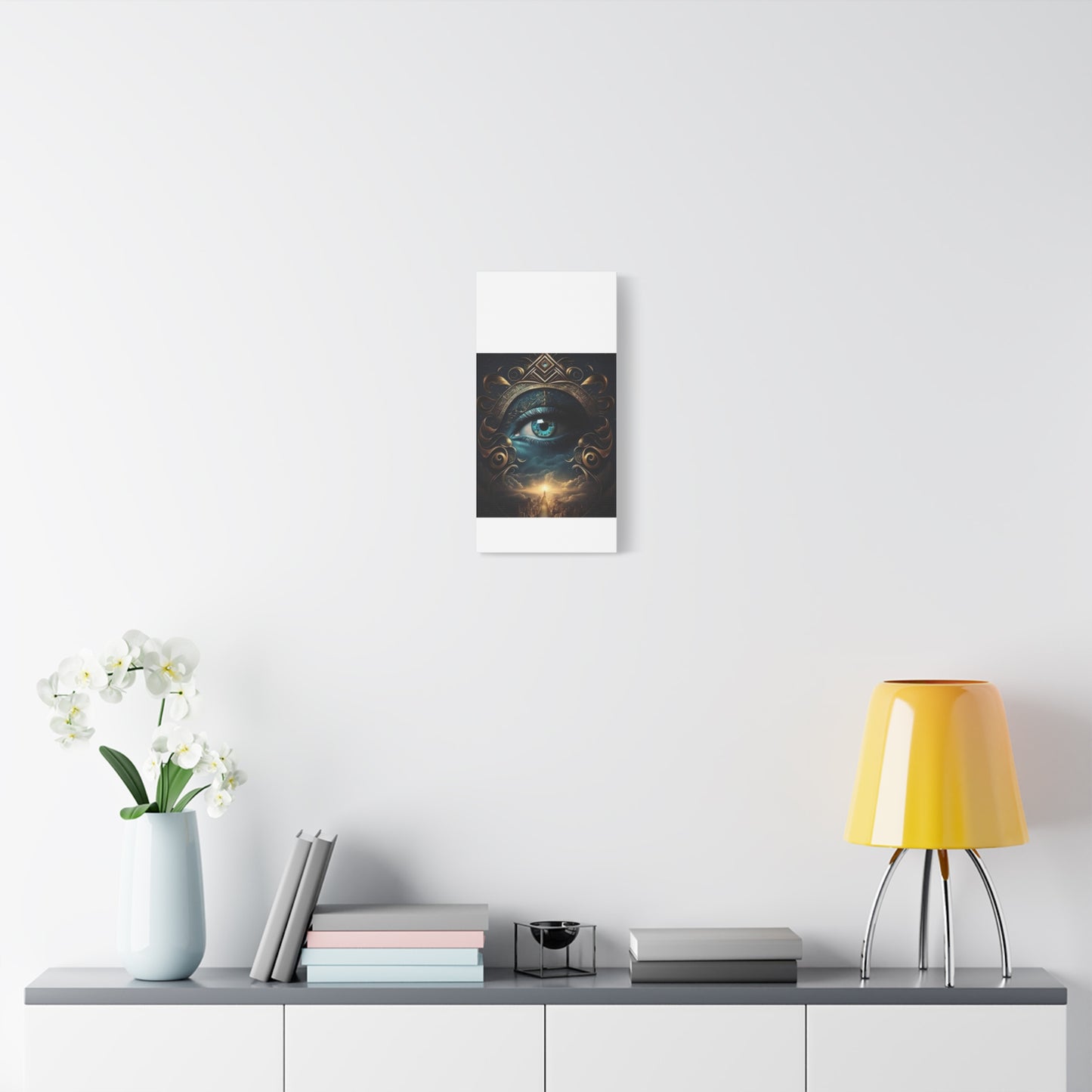 Mystical Eye Canvas Wall Art, Boho Decor, Home Wall Art, Unique Gift, Modern Artwork, Eye Design