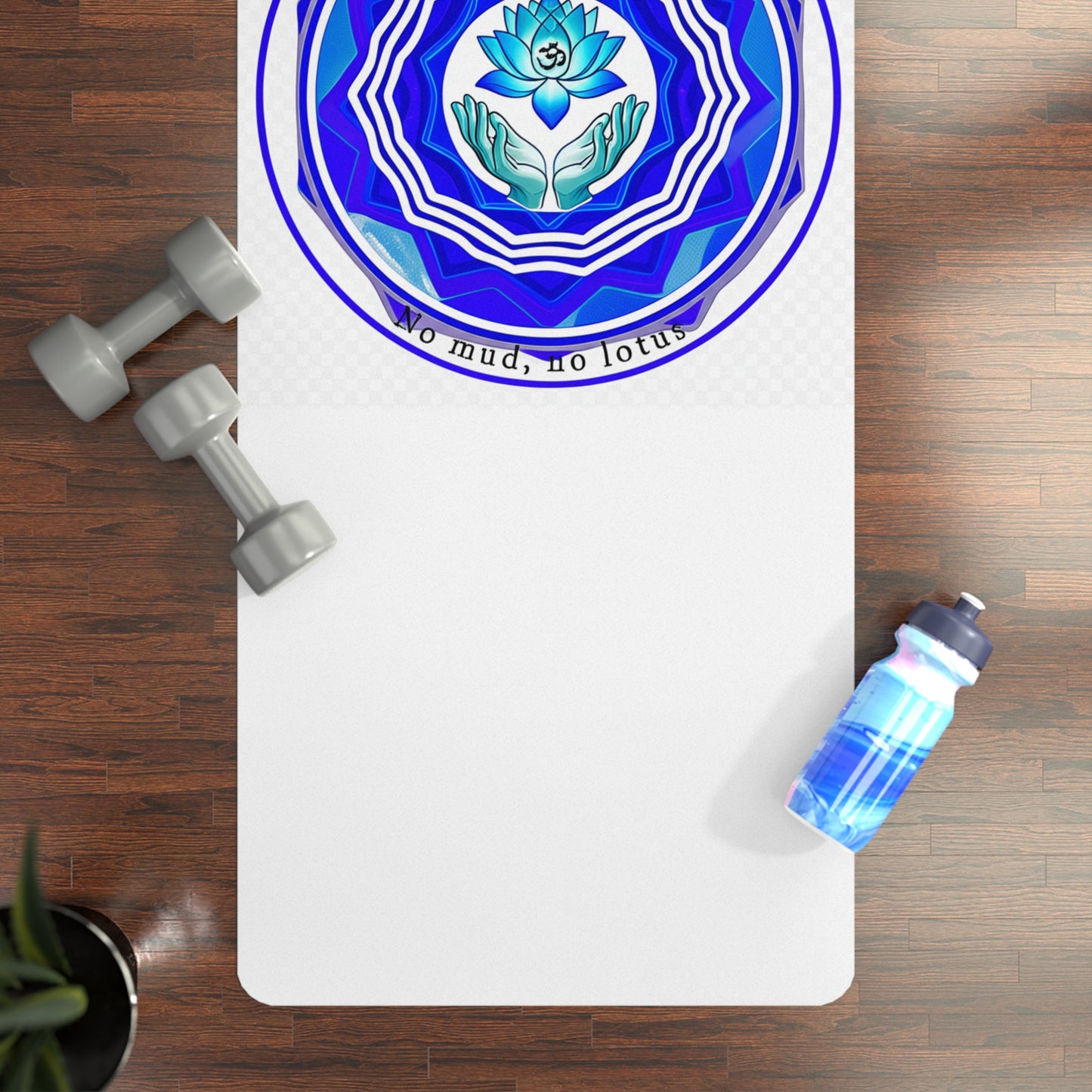 Yoga Mat with Lotus Design, Eco-Friendly Exercise Mat, Non-Slip Rubber Mat for Yoga & Pilates, Perfect for Home Workouts