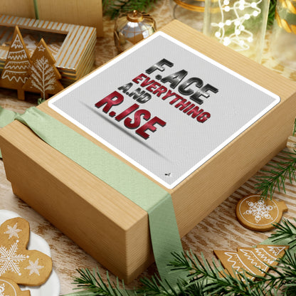 Inspirational Kiss-Cut Stickers for Motivation, F.A.C.E Everything & R.ISE Quotes, Positive Affirmation Decor, Gifts for Friends