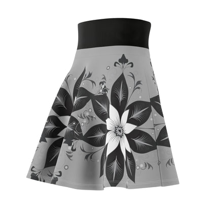 Chic Floral Women's Skater Skirt, Trendy Outfit, Casual Wear, Spring Fashion, Perfect for Parties, Floral Print Skirt