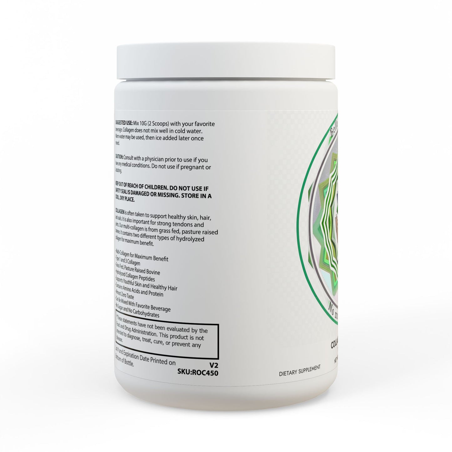 Collagen Peptides Type I & III Supplement (350g, 12.3oz)
