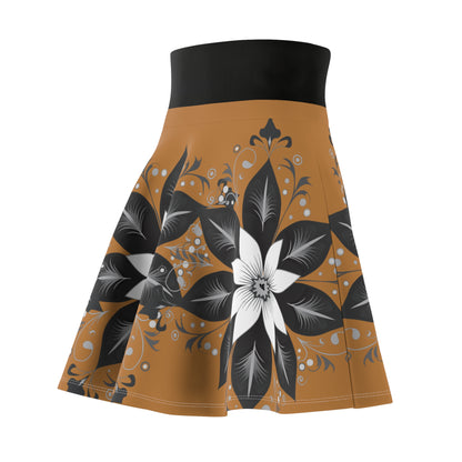 Chic Floral Women's Skater Skirt, Trendy Outfit, Casual Wear, Spring Fashion, Perfect for Parties, Floral Print Skirt