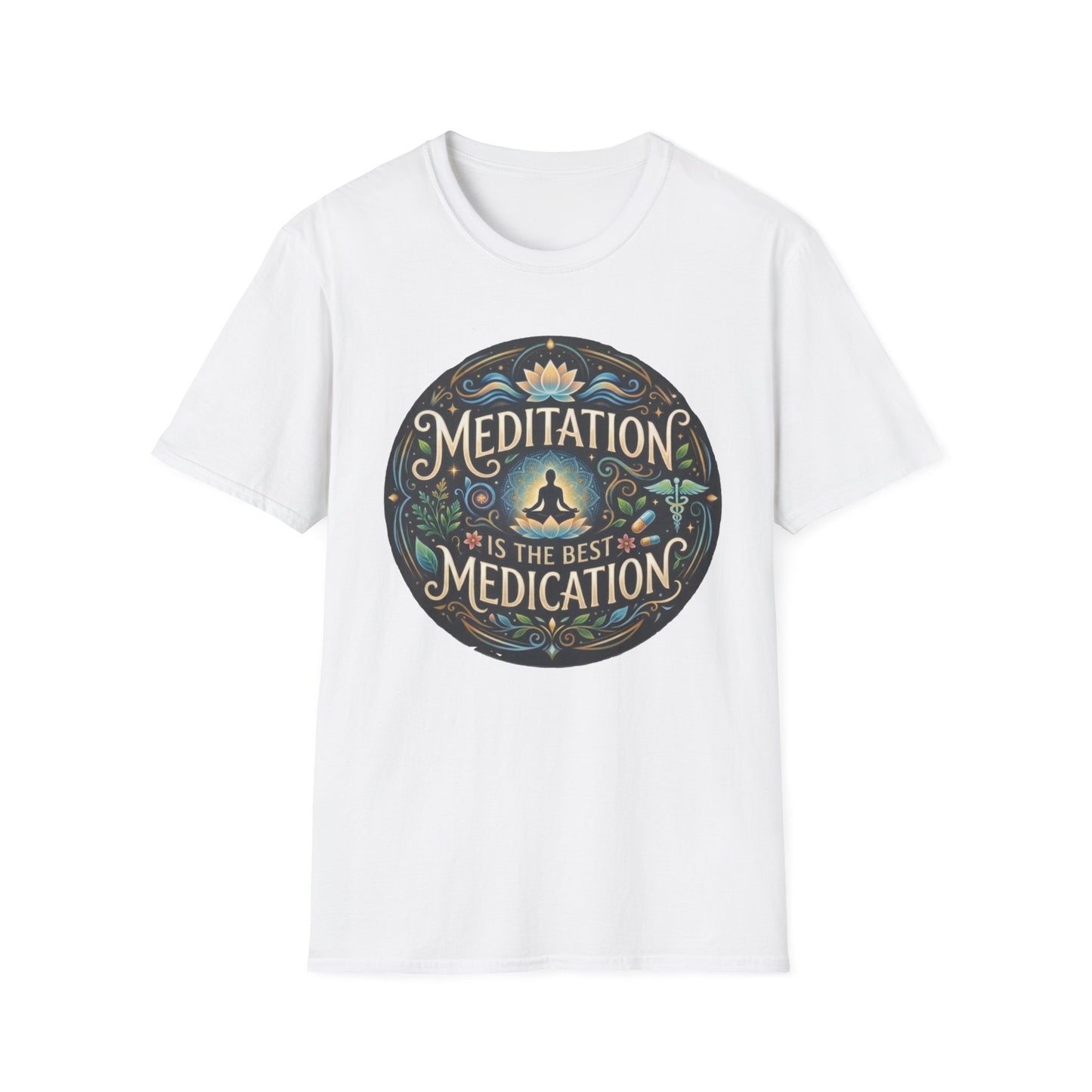 Meditation T-Shirt — "Meditation is the Best Medication" Mindfulness Tee