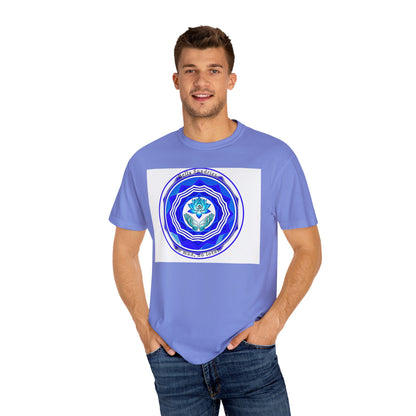 Meditative Lotus T-Shirt | Unisex Garment-Dyed Tee for Yoga Lovers, Mindfulness Wear, Gift for Meditation, Casual Style
