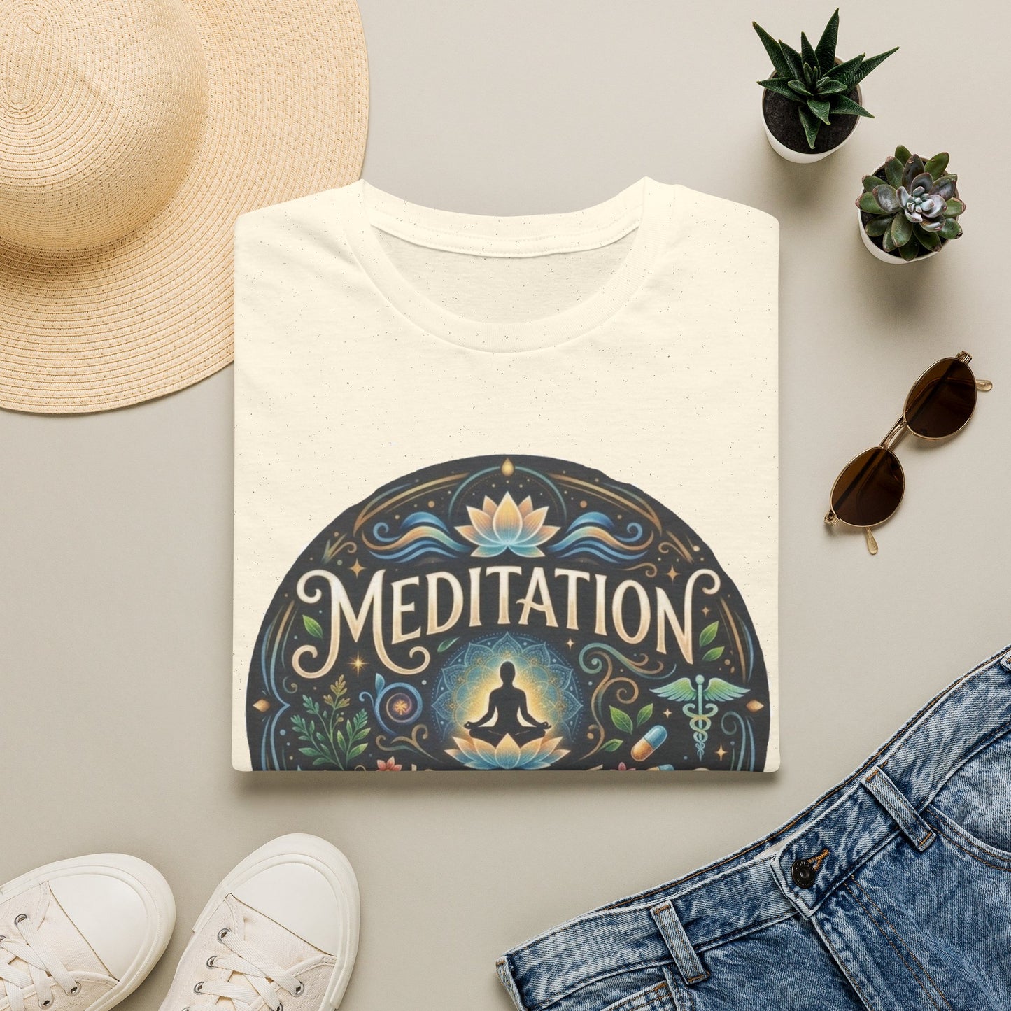 Meditation T-Shirt — "Meditation is the Best Medication" Mindfulness Tee