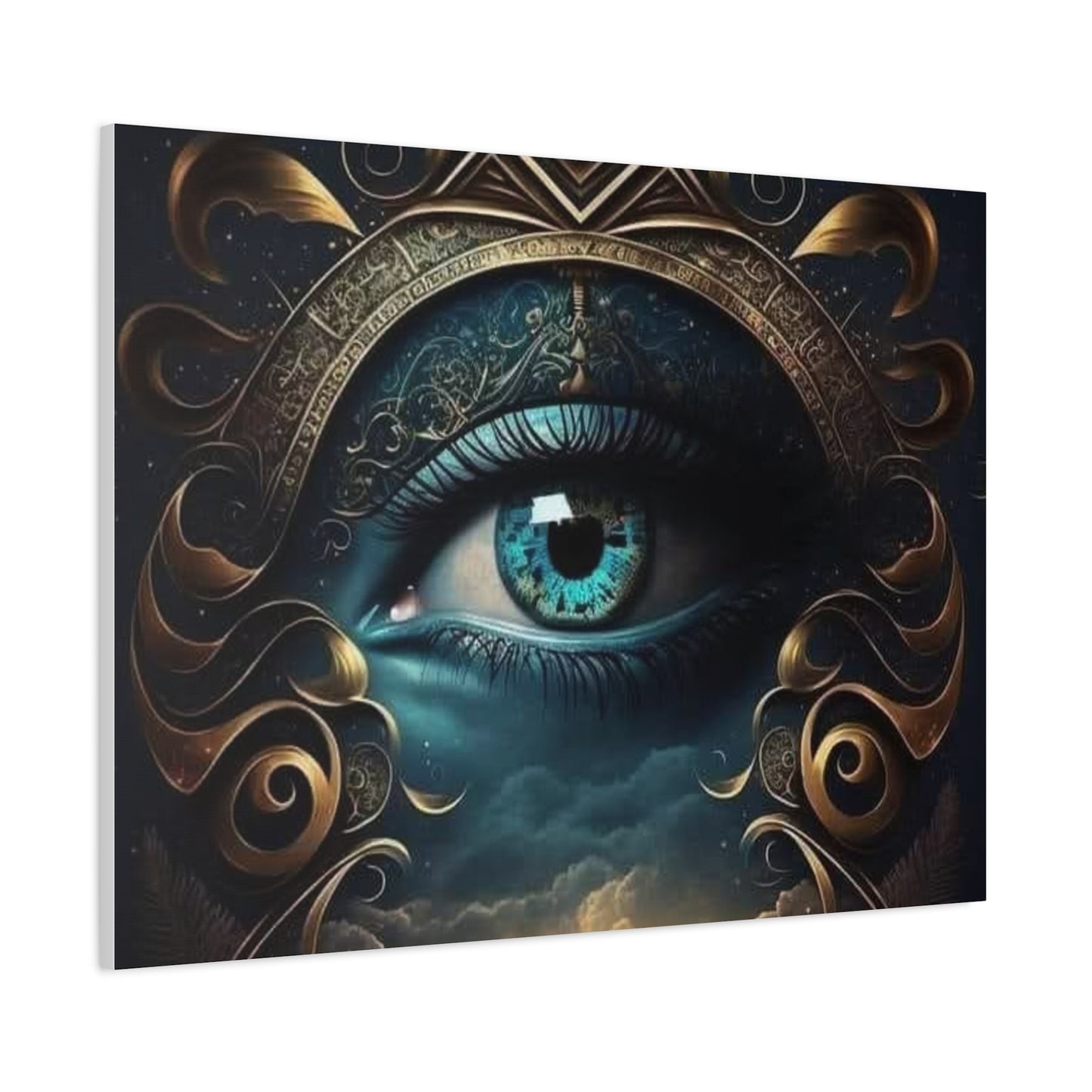 Mystical Eye Canvas Wall Art, Boho Decor, Home Wall Art, Unique Gift, Modern Artwork, Eye Design