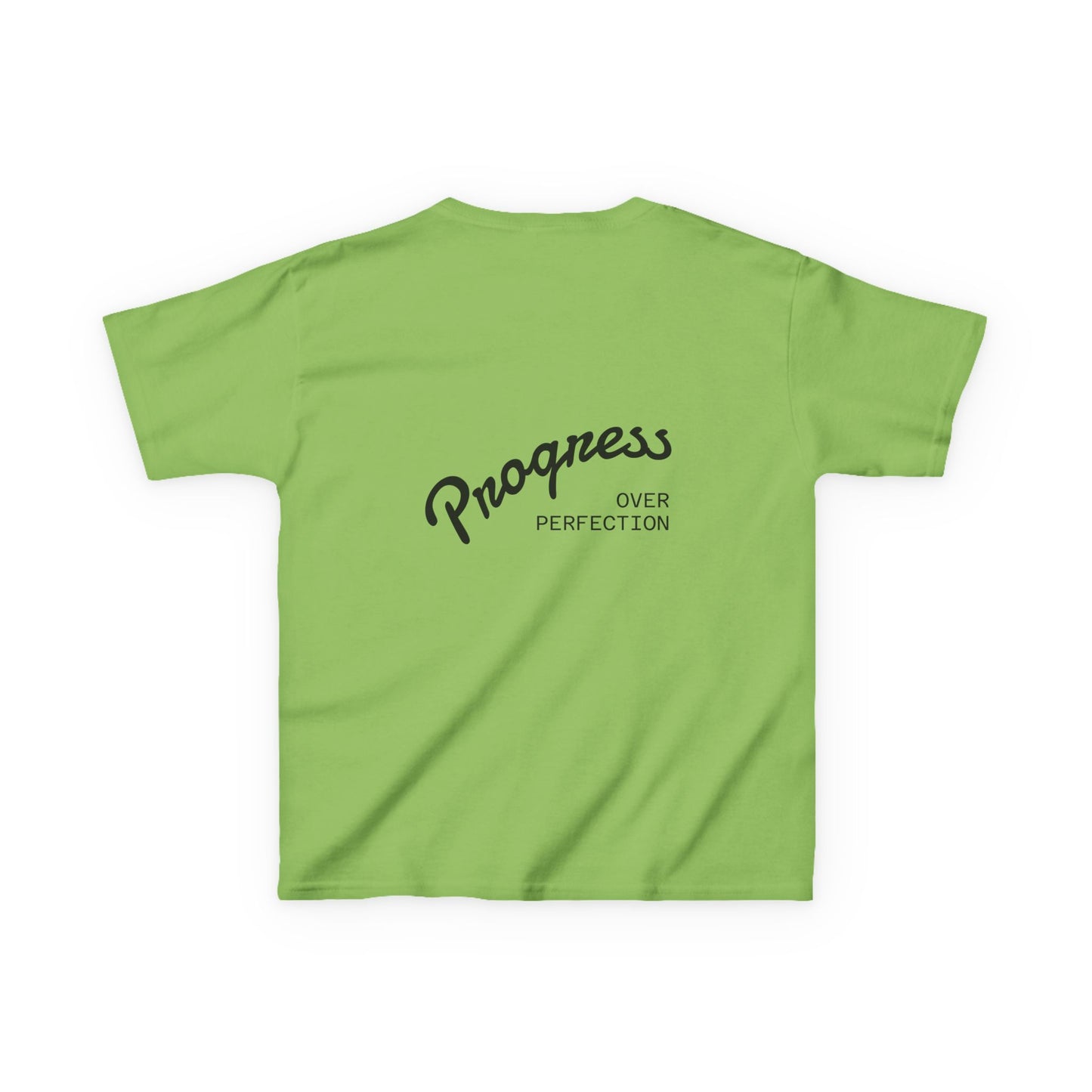 Kids Tee — ‘Progress Over Perfection’ Lotus Graphic