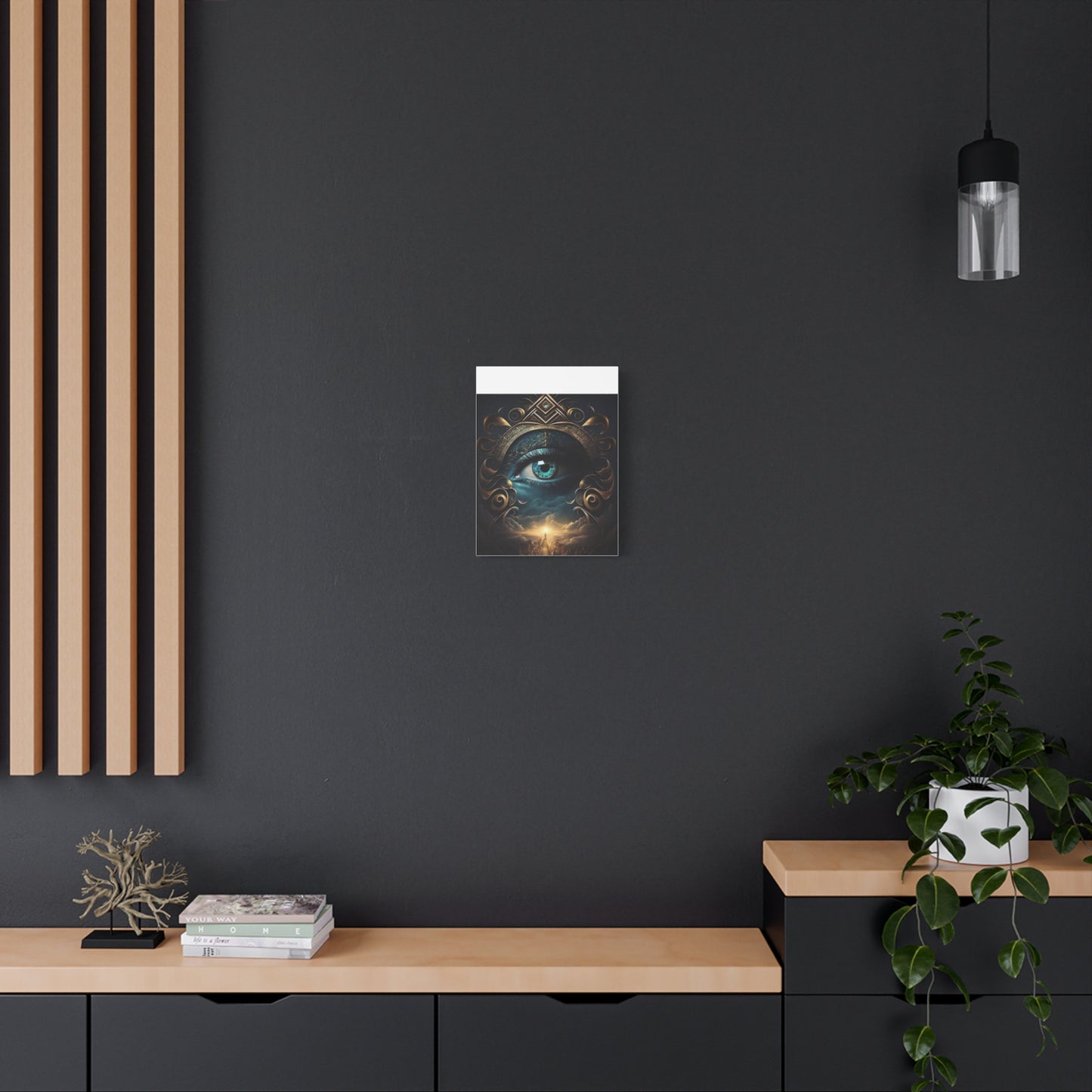 Mystical Eye Canvas Wall Art, Boho Decor, Home Wall Art, Unique Gift, Modern Artwork, Eye Design