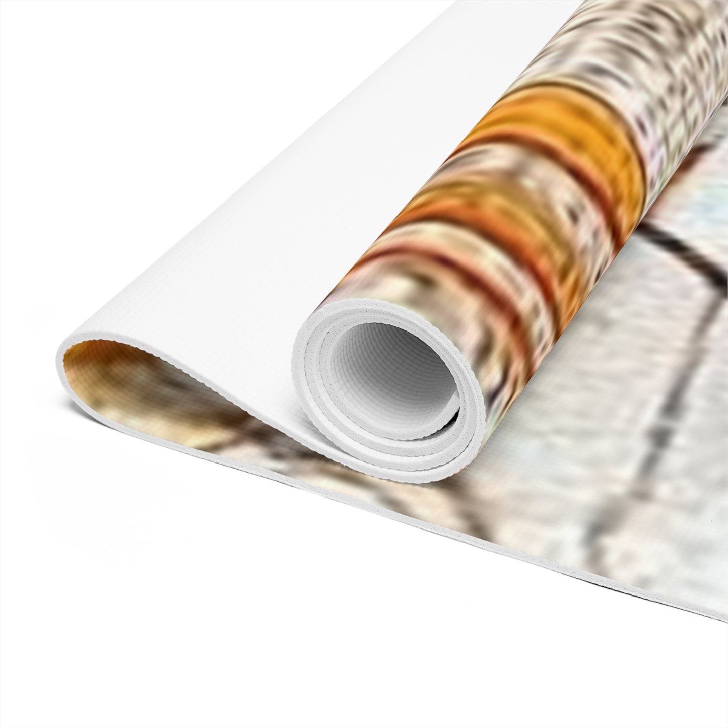 Elegant Foam Yoga Mat with Traditional Artwork, Yoga Accessories, Meditation Mat, Fitness Mat, Home Decor, Gift for Yogis
