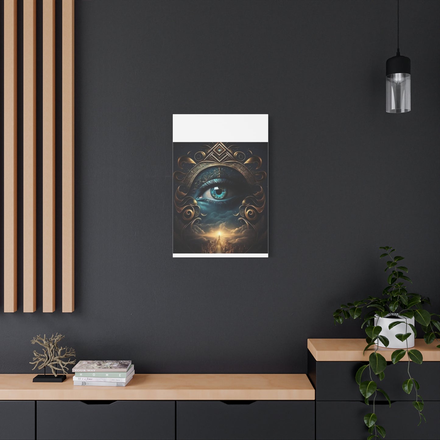 Mystical Eye Canvas Wall Art, Boho Decor, Home Wall Art, Unique Gift, Modern Artwork, Eye Design