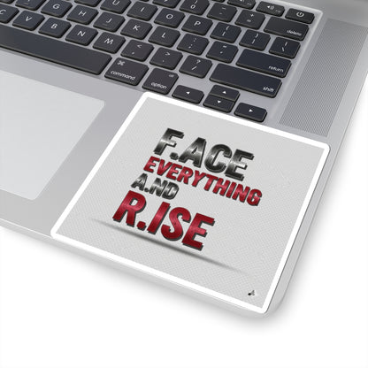 Inspirational Kiss-Cut Stickers for Motivation, F.A.C.E Everything & R.ISE Quotes, Positive Affirmation Decor, Gifts for Friends