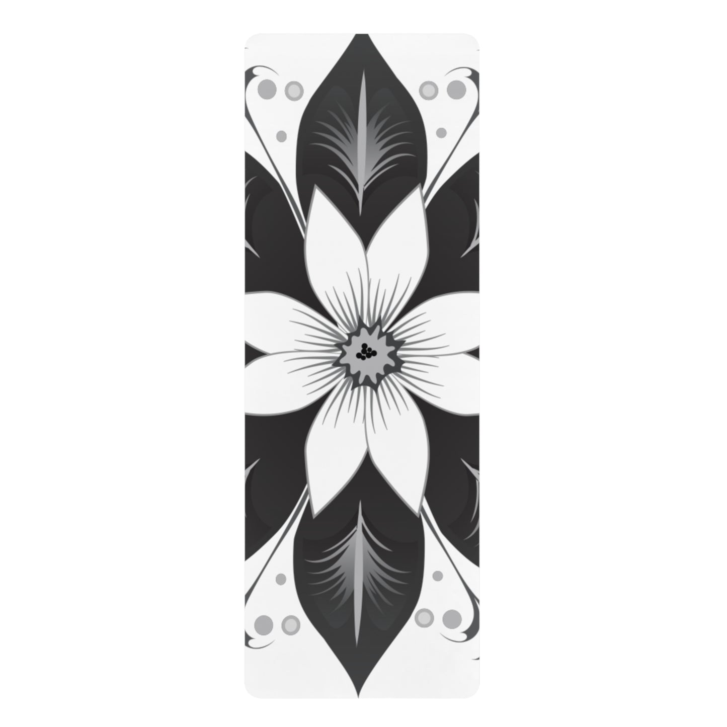 Elegant Flower Yoga Mat for Mindful Practice, Eco-Friendly Mat, Fitness Gear, Yoga Gift, Home Decor